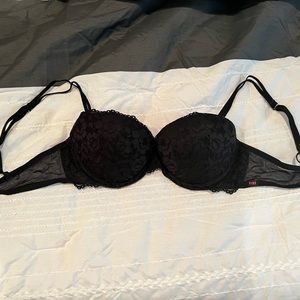 Victoria Secret 36C black lace push-up bra